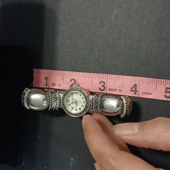 Chico's silver tone elastic wrist watch bracelet - Picture 9 of 9